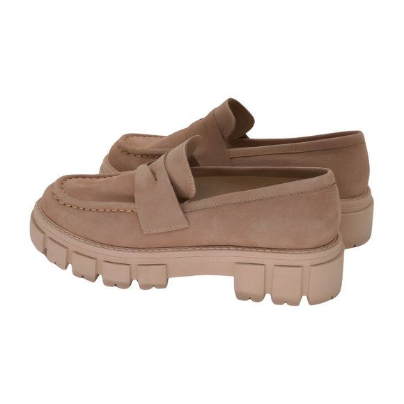 ZAPATO Latte Textured-Sole Leather Loafer Womens Shoes, Latte, Size 38 - Picture 3 of 5